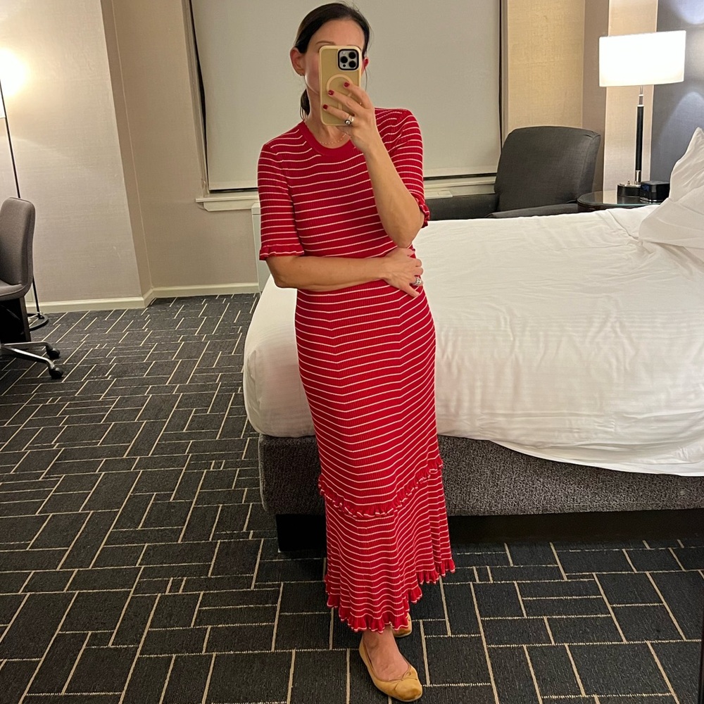 Altuzarra delpini dress red